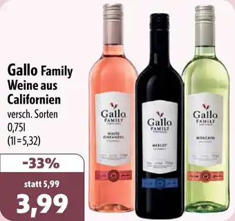 Aktiv Irma Gallo Family Weine aus Californien Angebot