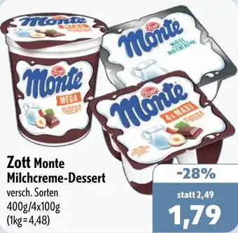 Aktiv Irma Zott Monte Milchcreme-Dessert Angebot
