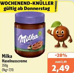 Aktiv Irma Milka Haselnusscreme Angebot