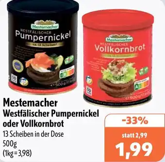 Aktiv Irma Mestemacher Westfälischer Pumpernickel oder Vollkornbrot Angebot