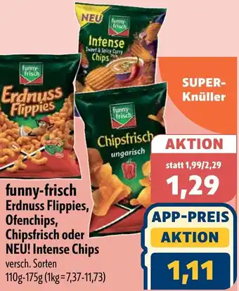 Aktiv Irma funny-frisch Erdnuss Flippies, Ofenchips, Chipsfrisch oder NEU! Intense Chips Angebot