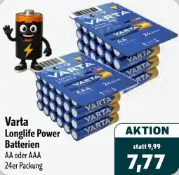 Aktiv Irma Varta Longlife Power Batterien Angebot