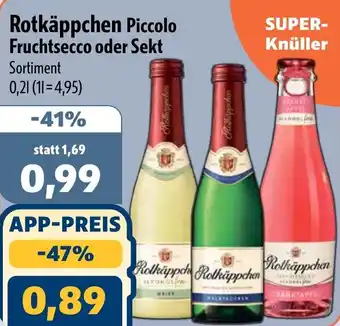 Aktiv Irma Rotkäppchen Piccolo Fruchtsecco oder Sekt Angebot