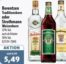 Aktiv Irma Berentzen Traditionskorn oder Strothmann Weizenkorn Angebot
