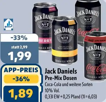 Aktiv Irma Jack Daniels Pre-Mix Dosen Angebot