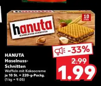 Kaufland HANUTA Haselnuss-Schnitten Angebot