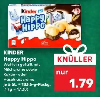 Kaufland kinder Happy Hippo Angebot