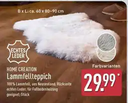 Aldi Nord HOME CREATION Lammfellteppich Angebot