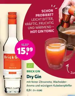 Biomarkt BRICK GIN Dry Gin Angebot