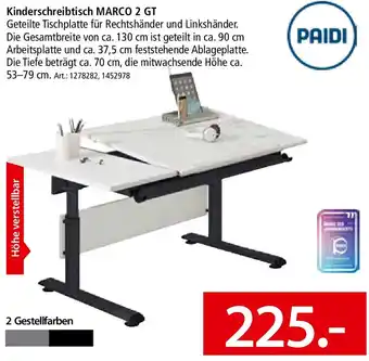 Zurbrüggen PAIDI Kinderschreibtisch MARCO 2 GT Angebot
