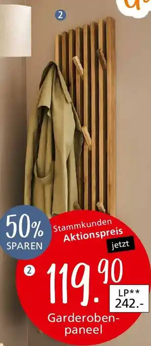 Zurbrüggen LINEA NATURA Garderobenpaneel breit Angebot