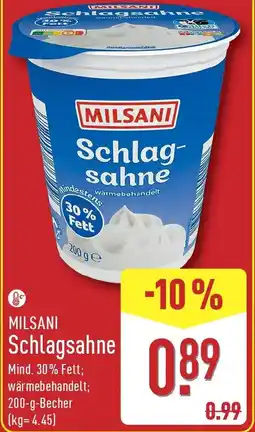Aldi Nord MILSANI Schlagsahne Angebot