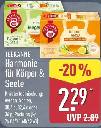 Aldi Nord TEEKANNE Harmonie für Körper & Seele Angebot