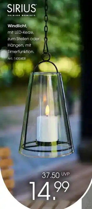 Zurbrüggen SIRIUS Windlicht Angebot