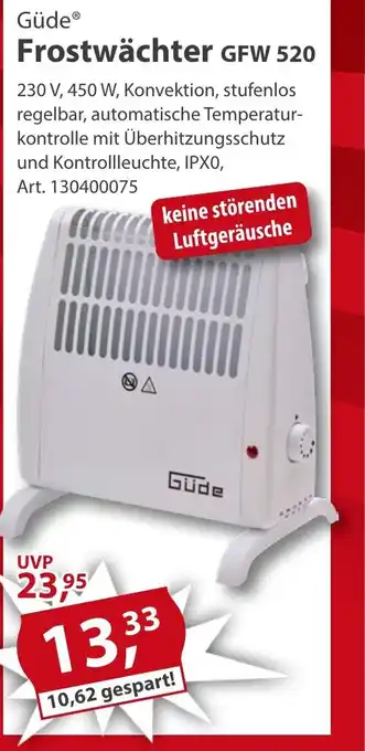 Sonderpreis Baumarkt Güde Frostwächter GFW 520 Angebot