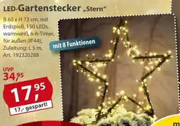 Sonderpreis Baumarkt LED-Gartenstecker „Stern" Angebot