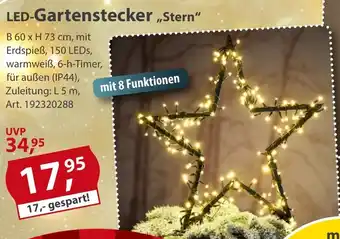 Sonderpreis Baumarkt LED-Gartenstecker „Stern" Angebot