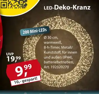 Sonderpreis Baumarkt LED-Deko-Kranz Angebot