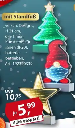 Sonderpreis Baumarkt LED-3D-Spiegelleuchten mit Standfuß Angebot