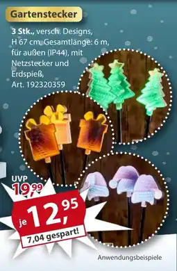 Sonderpreis Baumarkt LED-3D-Spiegelleuchten Gartenstecker Angebot