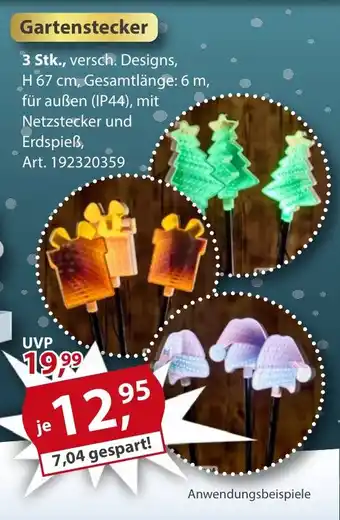 Sonderpreis Baumarkt LED-3D-Spiegelleuchten Gartenstecker Angebot