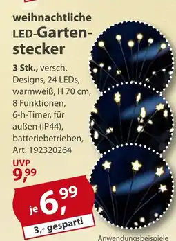 Sonderpreis Baumarkt weihnachtliche LED-Garten- stecker Angebot