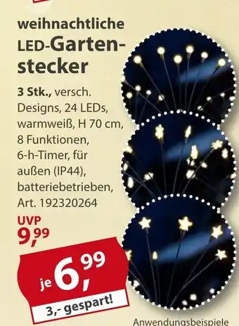 Sonderpreis Baumarkt weihnachtliche LED-Garten- stecker Angebot