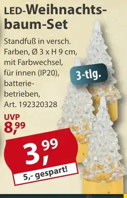 Sonderpreis Baumarkt LED-Weihnachtsbaum-Set 3-tlg. Angebot