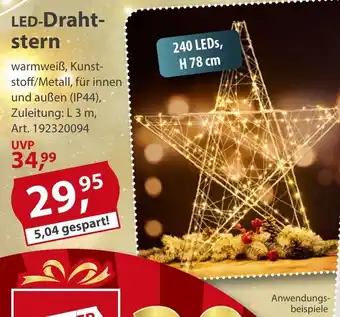 Sonderpreis Baumarkt LED-Drahtstern Angebot