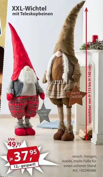Sonderpreis Baumarkt XXL-Wichtel mit Teleskopbeinen Angebot