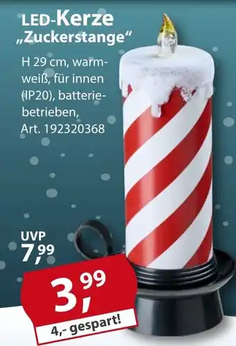 Sonderpreis Baumarkt LED-Kerze „Zuckerstange" Angebot