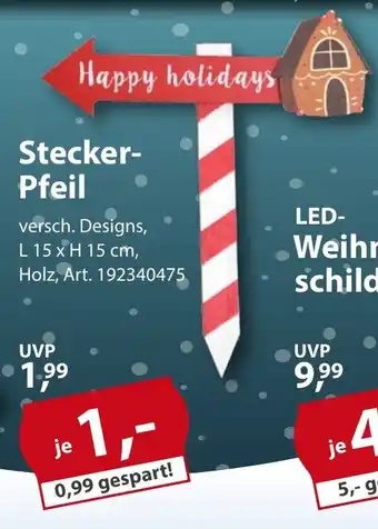 Sonderpreis Baumarkt Stecker- Pfeil Angebot