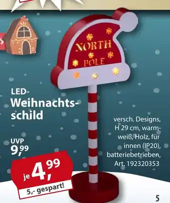Sonderpreis Baumarkt LED- Weihnachtsschild Angebot