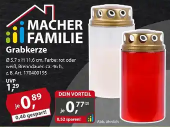 Sonderpreis Baumarkt Grabkerze Angebot