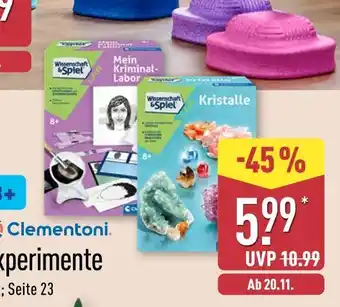Aldi Nord Clementoni mein kriminal-labor Angebot