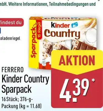 Aldi Nord Ferrero kinder country sparpack Angebot