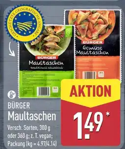 Aldi Nord Bürger maultaschen traditionell schwäbisch Angebot