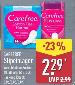 Aldi Nord Carefree cotton feel normal Angebot