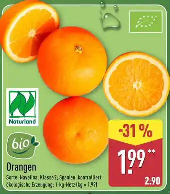 Aldi Nord Naturland orangen Angebot