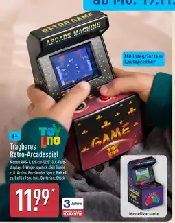Aldi Nord Toy lino tragbares retro-arcadespiel Angebot