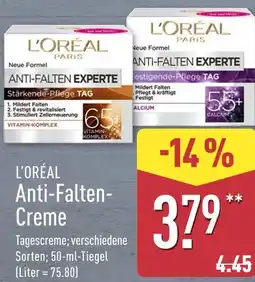 Aldi Nord L'oréal anti-falten creme Angebot