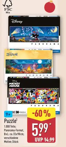 Aldi Nord Disney mickey mouse panorama puzzle Angebot