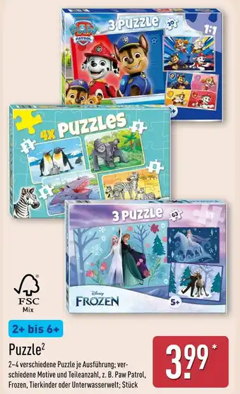 Aldi Nord Paw patrol 3 puzzle paw patrol Angebot