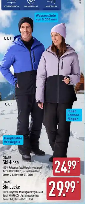 Aldi Nord Crane ski-hose Angebot