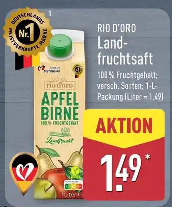 Aldi Nord Rio d'oro landfruchtsaft apfel birne Angebot