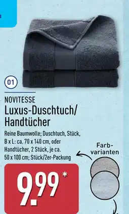 Aldi Nord Novitesse luxus-duschtuch/handtücher Angebot