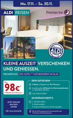 Aldi Nord Premier inn aldi reisen Angebot