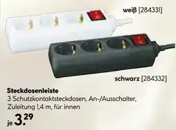 Hellweg Steckdosenleiste weiß oder schwarz Angebot