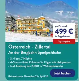 Aldi Nord Österreich - zillertal an der bergbahn spieljochbahn Angebot