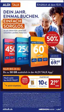 Aldi Nord Aldi talk jahres-paket l, s, xs Angebot